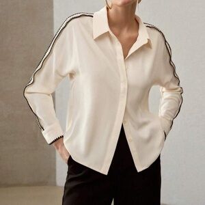 Cream Button Up Blouse